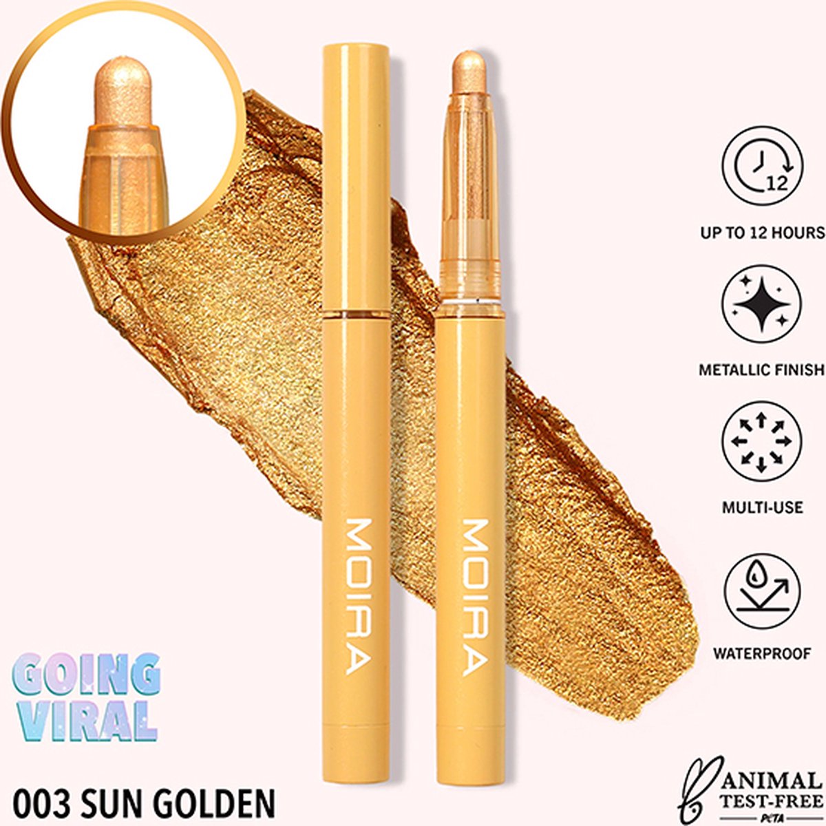 Moira Stellar Glaze Stick Eyeshadow 003Sun Golden