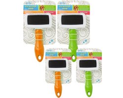 Pawise Slicker - Hondenborstel -  S - Lengte 17cm - Breedte 9.5cm - 1ST