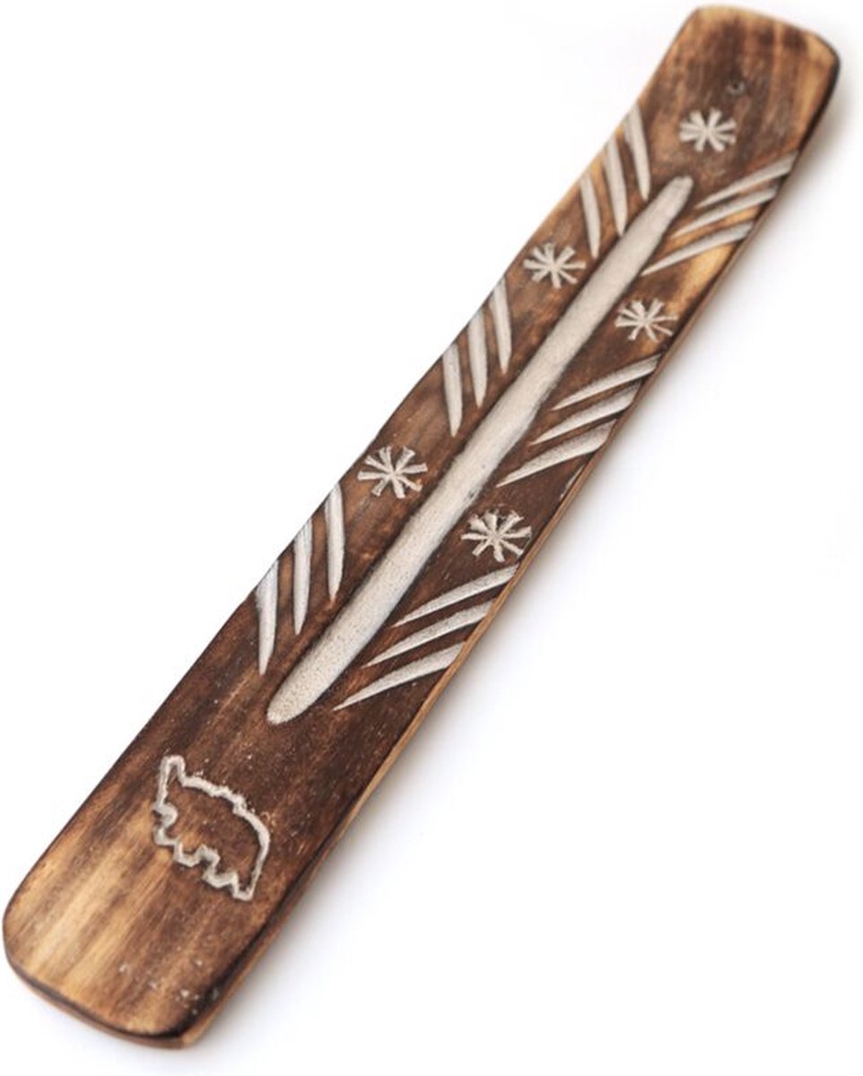puckator Mangohouten-Langwerpige Wierookbrander - Olifant Design. Bruin