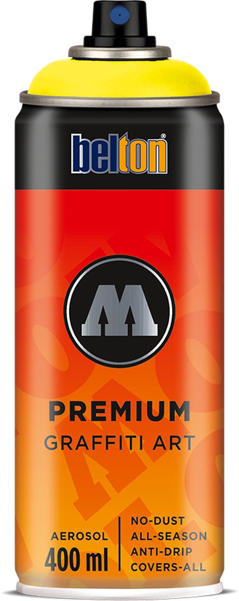 Molotow Belton Premium Neon Geel - 400ml spuitverf met halfglans afwerking