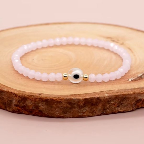 Delicate armband met boze oog voor dames, roestvrij staal, geluksamulet, ideaal cadeau, 0.51*0.28, Roestvrij staal, Zonder stenen