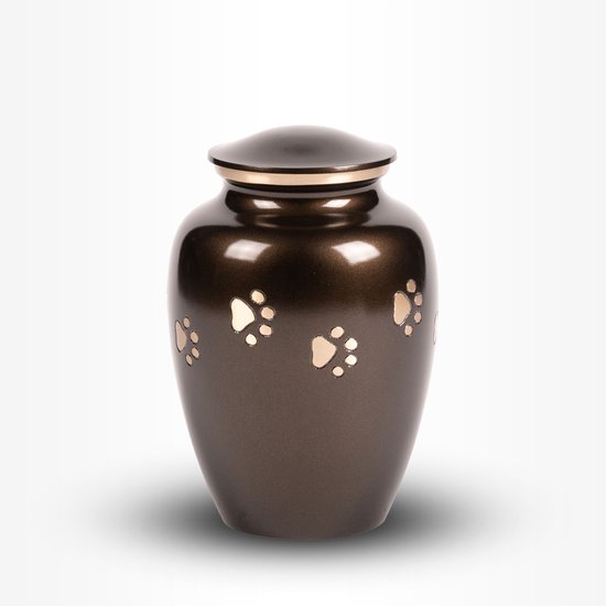 Groot Urn Hond Pootafdruk Goudkleurig (1.2 liter
