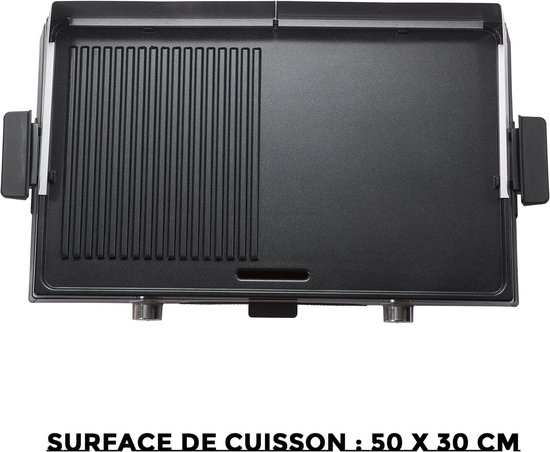 Little Balance 8735 - Elektrische plancha/bakplaat/BBQ - 2200 Watt - 2 onafhankelijke zones - PFAS vrij van KESSER — afbeelding 4