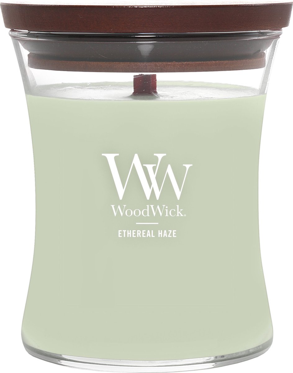 WoodWick Hourglass Medium Geurkaars - Ethereal Haze - 60 branduren