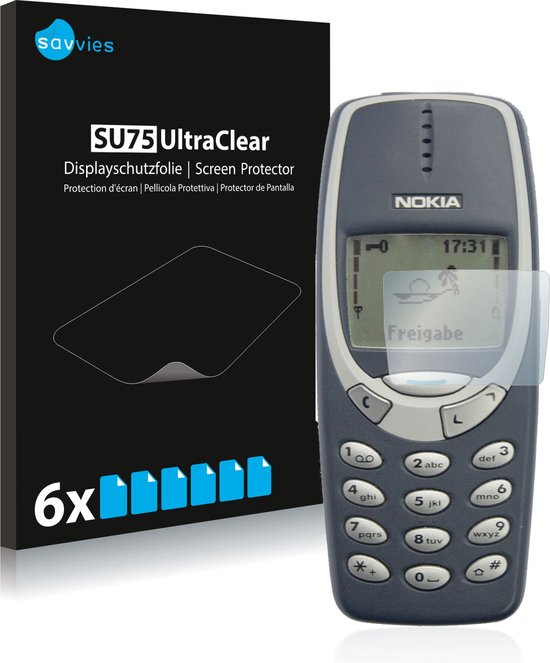 Savvies - Film de protection d'écran transparent pour Nokia 3310 2011 (6 pièces)