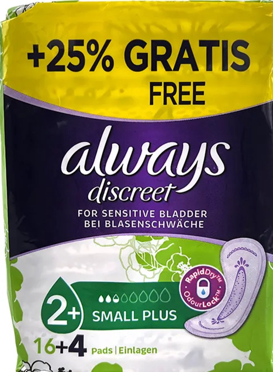 Goedkoopste Always Maandverband Long Small Plus 2 X 16 4 Einlagen