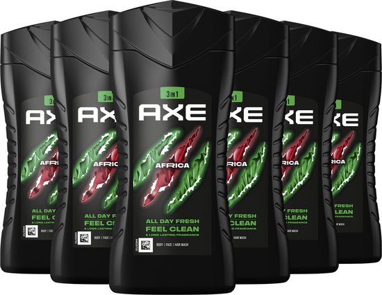 Gel douche Axe Africa - 6 x 250 ml - Pack économique