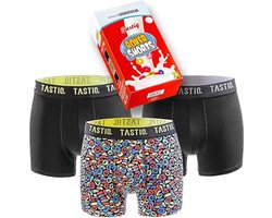 TASTIQ Kellogs - Boxershort Heren - 3 Stuks - Maat L - Katoen - Comfort & Kwaliteit - Cadeau Giftbox - Onderbroeken Heren - Kerst