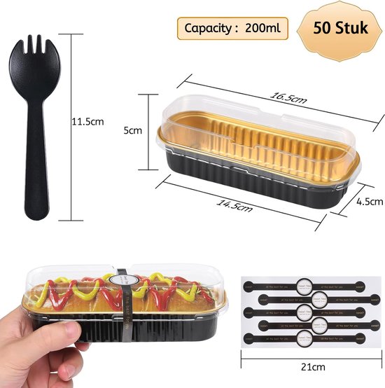100 stuks mini-bakvormen van aluminiumfolie, 150 ml cupcakevormen met