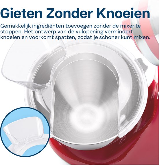 Spatbescherming voor KitchenAid 5 Quart Tilt-Head Stand Mixers Artisan Series van MMOBIEL - Vulopening & Beschermt tegen Spatten - Spatbescherming voor Roestvrij Stalen, Glazen & Keramische Mengkommen van Merkloos — afbeelding 3