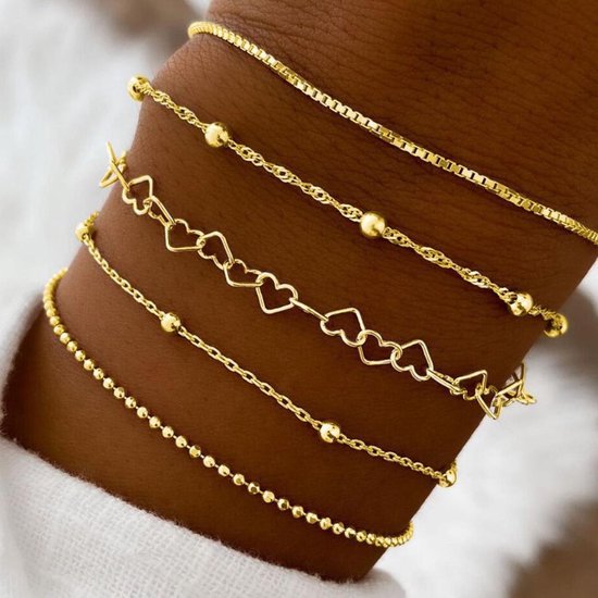 Essentials | 10 mm Goudkleurige Armband met Figaro Schakels | Op