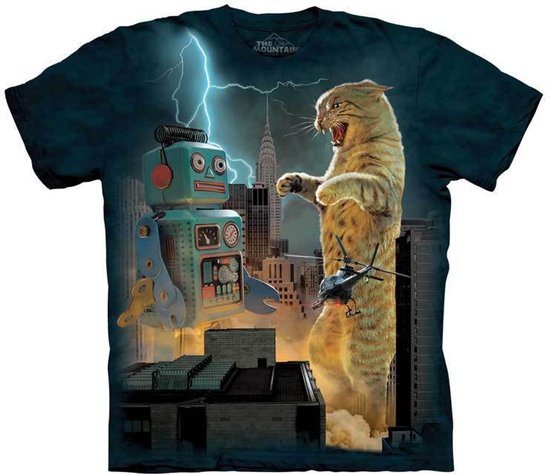 T-shirt Catzilla contre Robot