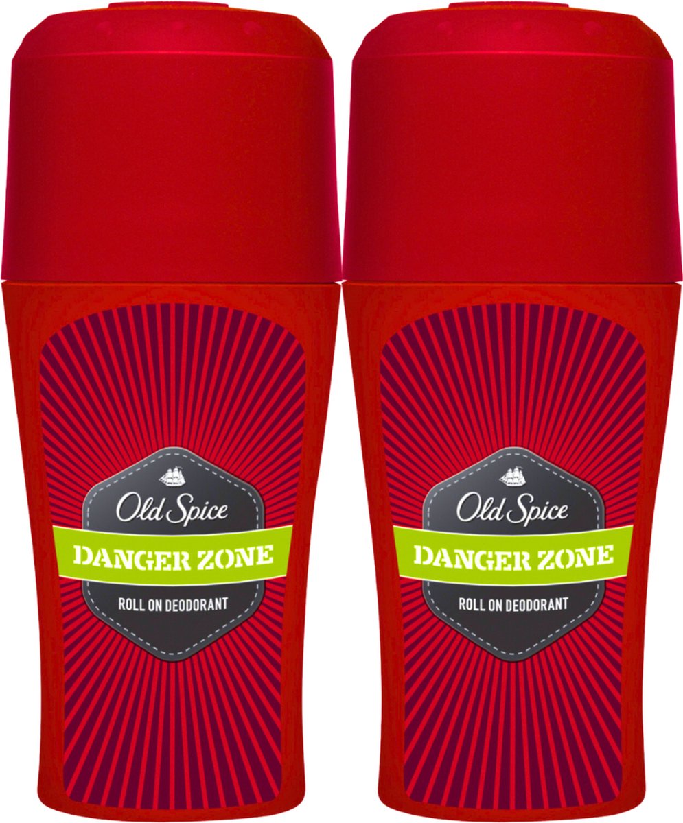 Goedkoopste Old Spice Danger Zone Roll on Deodorant - 2 x 50ml - Deodorant Man - Deodorants - Deodorant Roller - Deodorant Stick - Deodorants - Deodorant Man Voordeelverpakking