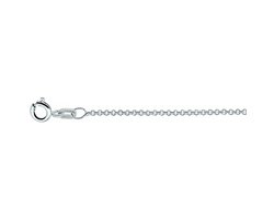 YO&NO - Ketting - Zilver -  Anker - Rond - 1.2mm - 38cm - Sieraden vrouw - Heren - Gerhodineerd - 925 Zilver