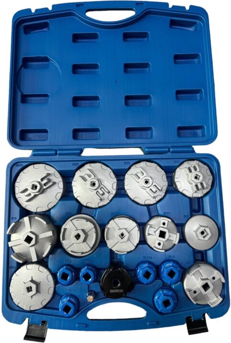 HAWEK - 19 Delig Oliefilter Doppenset – Professionele Gereedschapset voor Benzine en Dieselvoertuigen