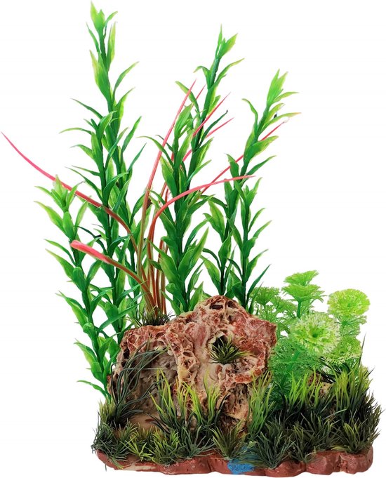 Nobleza aquariuminrichting - ornament - decoratie aquarium - rots - planten