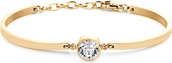 CO88 Collection Sparkle 8CB 90384 Bracelet en acier avec pendentif - Cristal Swarovski 8 mm - Longueur 16,5 + 3 cm - Doré