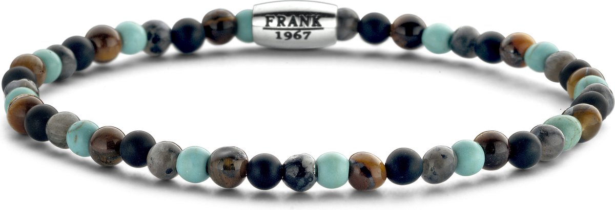 Frank 1967 7FB-0459 natuurstenen armband - stretch - gemengde kleuren