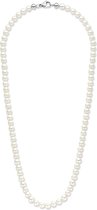 Frank 1967 7FN-0049 Collier Collier de perles Witte 6.3mm - 50cm - Fermoir Acier - Couleur argent