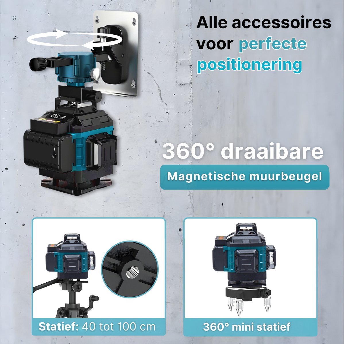 Five Stars® Kruislijnlaser Met Statief - 4 tot 16 Lijnen - 4D Professionele Bouwlaser - Zelfnivellerend - 360 Graden - Laser Waterpas - Lijnlaser - Complete set - Groen Five Stars® Kruislijnlaser Met Statief - 4 tot 16 Lijnen - 4D Professionele Bouwlaser - Zelfnivellerend - 360 Graden - Laser Waterpas - Lijnlaser - Complete set - Groen