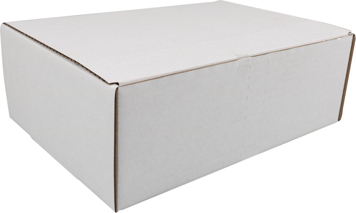 SendProof® Postpakketdoos | golfkarton | 302x215x105mm | gestanst | wit | 25 stuks