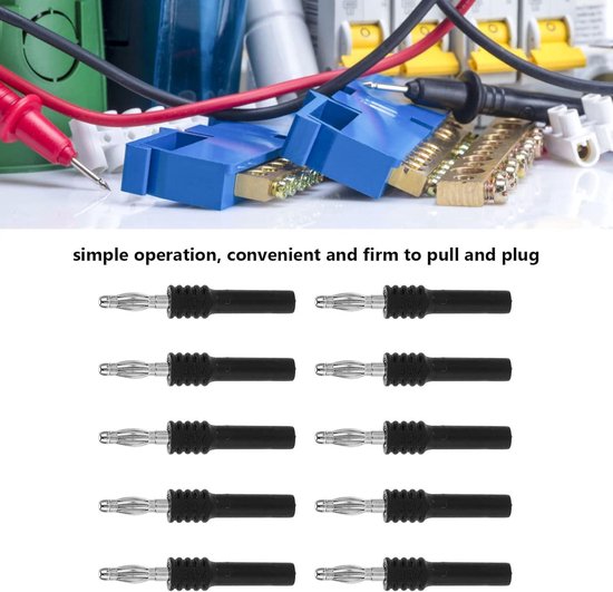 Banaanstekkeradapter, set van 5 banaanstekkers 4 mm mannelijk naar 2 mm vrouwelijk, goede geleidbaarheid voor elektronische instrumenten
