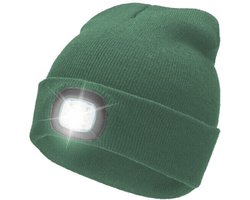 Muts met LED-Verlichting – USB Oplaadbare Hoofdlamp - Beanie - Unisex