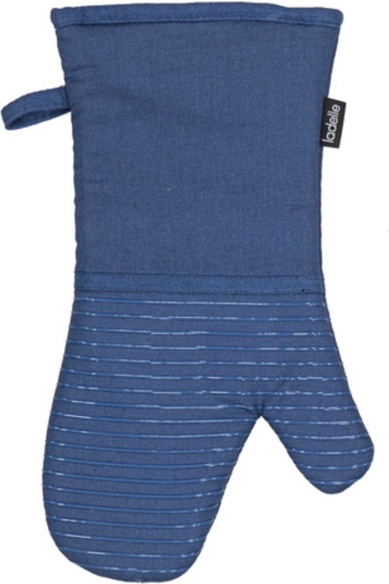Ovenwant, Katoen, Polyester, Siliconen, Blauw, 18 x 36 cm - Ladelle | Lennox