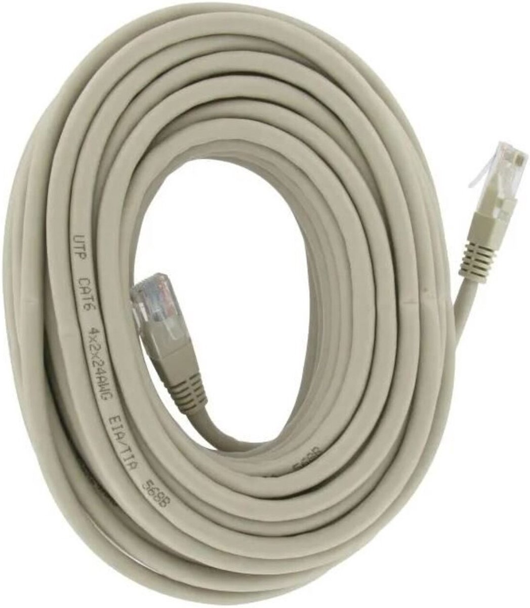Verbindingssnoer - CAT6 UTP grijs - 15m