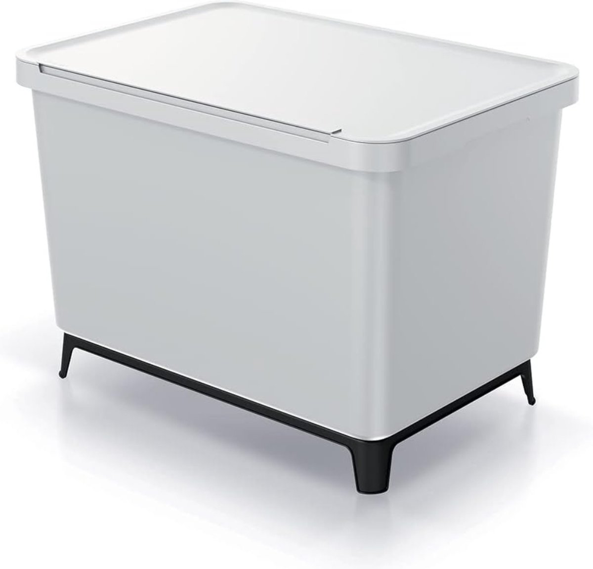White-Label® Prullenbak op Pootjes - Afvalemmer - Afvalbak - 40L - Grijs