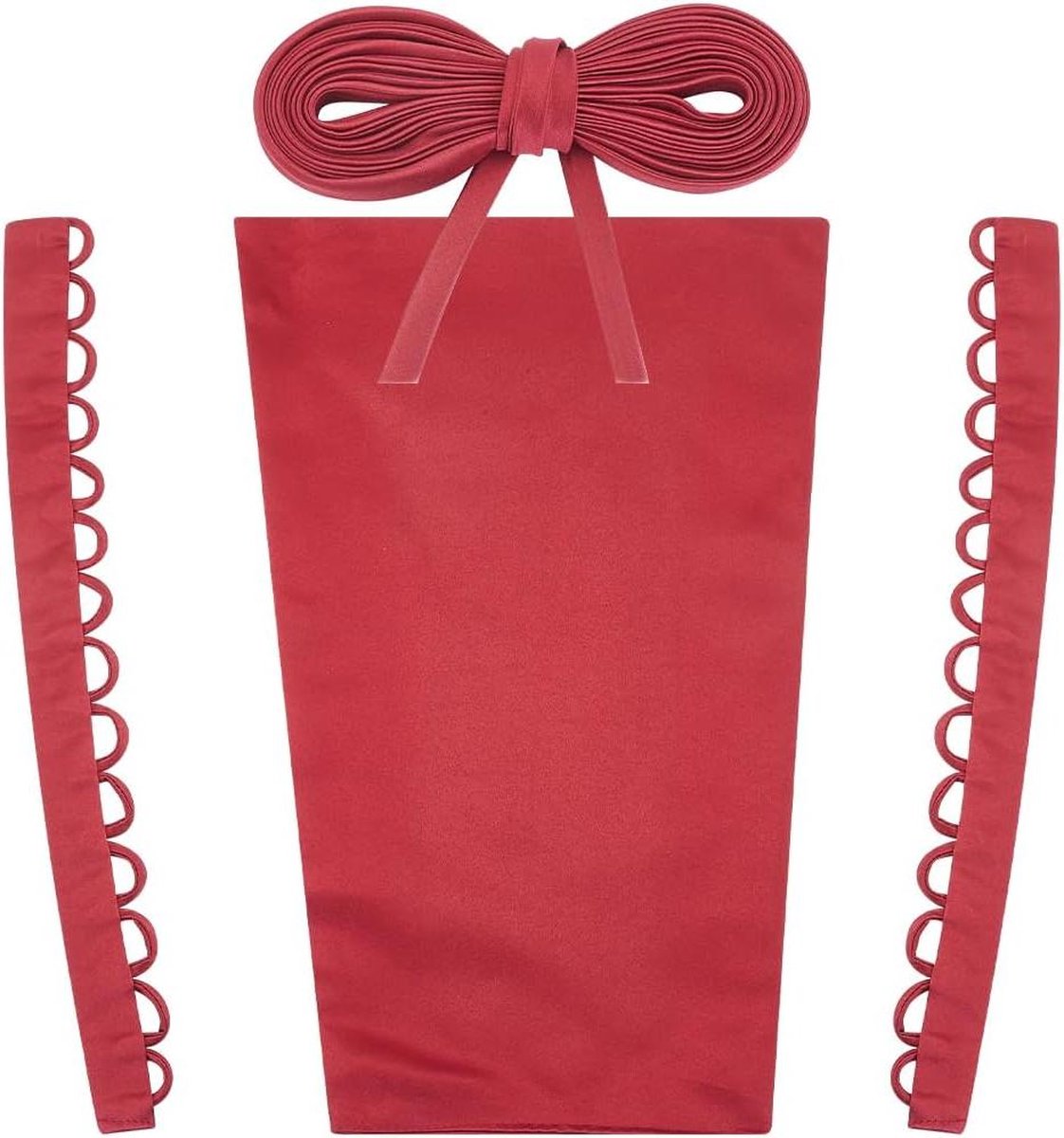4 Stuks Trouwjurk Korset Grote Doek Satijn Lace Up Panel Extender Rits Vervanging - Verstelbare Lint Stropdassen - Terug Korsetten Voor Prom Formele Jurk DIY Ambachten Accessoires - FireBrick .