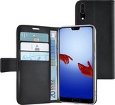 Azuri walletcase met magnetische sluiting - black - voor Huawei P20
