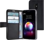 Azuri walletcase magnetic closure & cardslots - zwart - LG K11