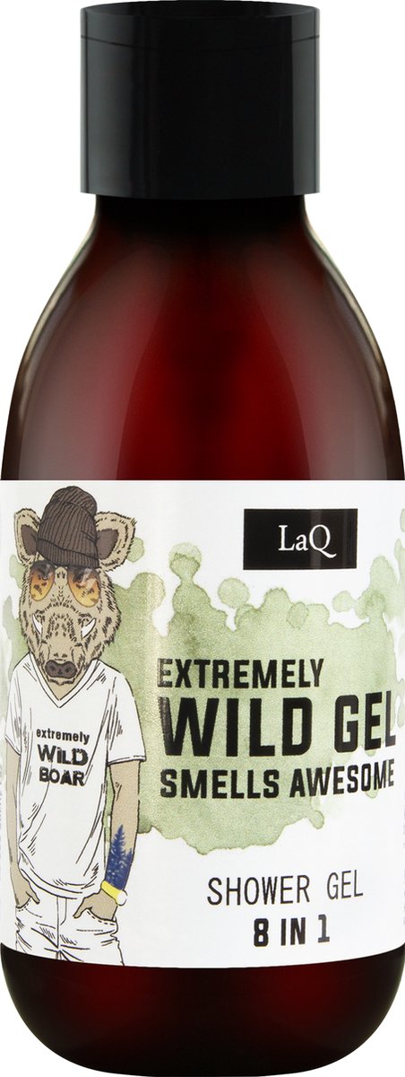 LaQ Wild Boar Travel Shower Gel – Vegan Douchegel Mannen – Geschikt voor Handbagage – Natuurlijke Ingrediënten – 100ml