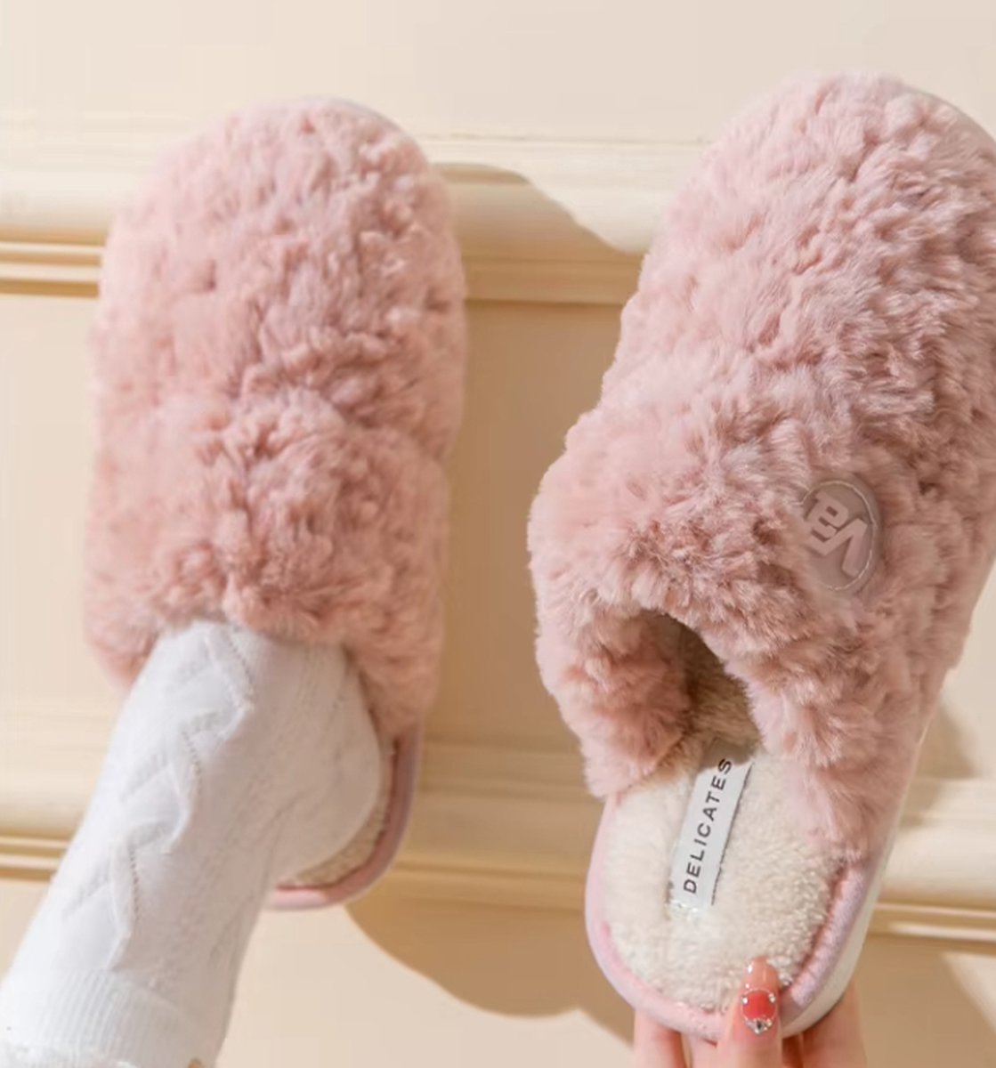 Scovvii Luxe Pantoffels Sloffen 38-39 Roze Dames Lekker zacht