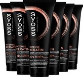 Syoss Keratin - Conditioner - Zacht en Makkelijk Doorkambaar - Sterker Haar - Broos en Breekbaar Haar - Voordeelverpakking - 6x250 ml