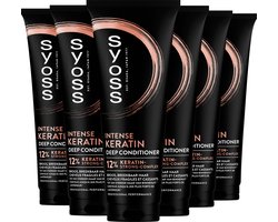 Syoss Keratin - Conditioner - Zacht en Makkelijk Doorkambaar - Sterker Haar - Broos en Breekbaar Haar - Voordeelverpakking - 6x250 ml