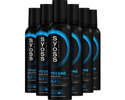 Syoss Volume - Haarmousse - Styling, Verzorging en Herstel - Vochtbestendig - Beschermt Tegen Schade - Intens Volume - 24u Style-controle - Voordeelverpakking - 6x250 ml
