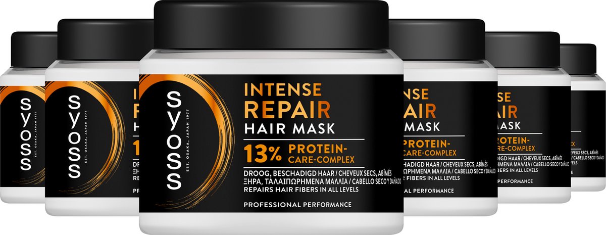 Syoss Repair - Mask - Haarverzorging - Hydrateert en Herstelt Droog Haar - Herstelt Breekbaar Haar - Voordeelverpakking - 6x 400ml