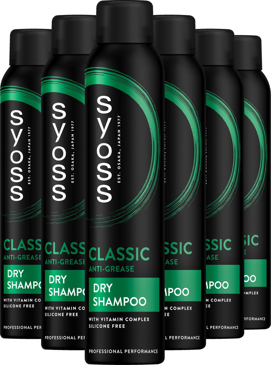 Goedkoopste Syoss Anti-Grease - Droogshampoo - Langdurige Frisheid - Zuivert en Verfrist - Versterkt Je Haarstructuur - Voordeelverpakking - 6x200 ml