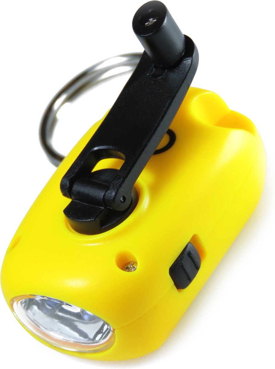 XCell opwindbare zaklamp - solar dynamo sleutelhanger - 2-LEDS