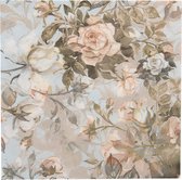 Clayre & Eef Serviettes Papier set de 20 33x33 cm Bleu Beige Papier Fleurs