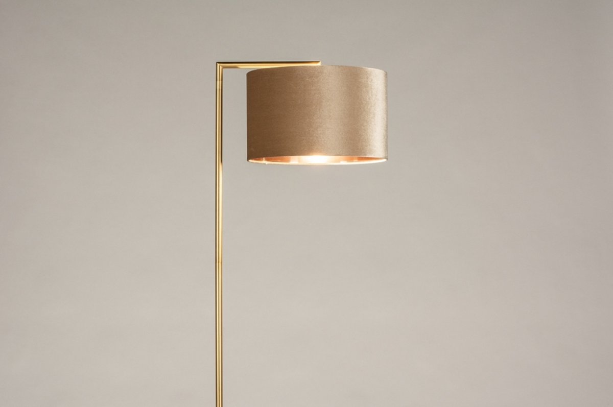 Lumidora Vloerlamp 31100 - BRED - E27 - Goud - Koper - Messing (kleur) - Taupe - Metaal