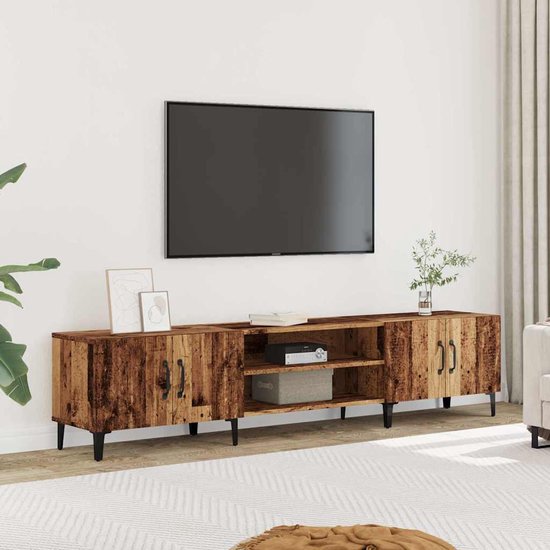 Tv-meubel 140x40x35 cm bewerkt hout wit kopen