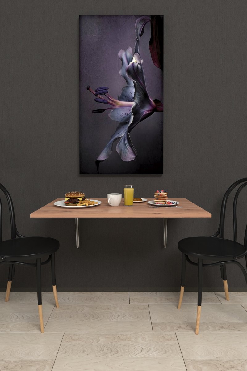 Wandtafel| Keukentafel| Sidetable| Modern| Licht Walnoot| 60X90 cm