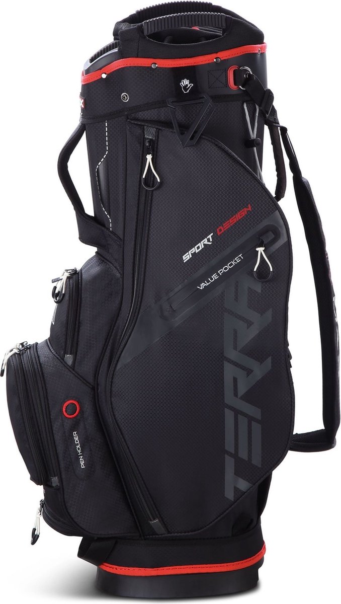 Big Max Terra Sport Golftas - Cartbag - Zwart Rood van Merkloos — afbeelding 2