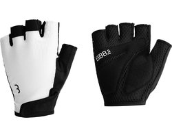 BBB Cycling CoolSupport - Fietshandschoenen Zomer - 15 - 25 °C - Medium Padding - Antislip Handpalm - Unisex Wielrenhandschoenen - Wit