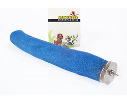 zitstok papegaai 32,5 cm- standaard papegaai- puimsteen blauw L met een doorsnee van 4 cm