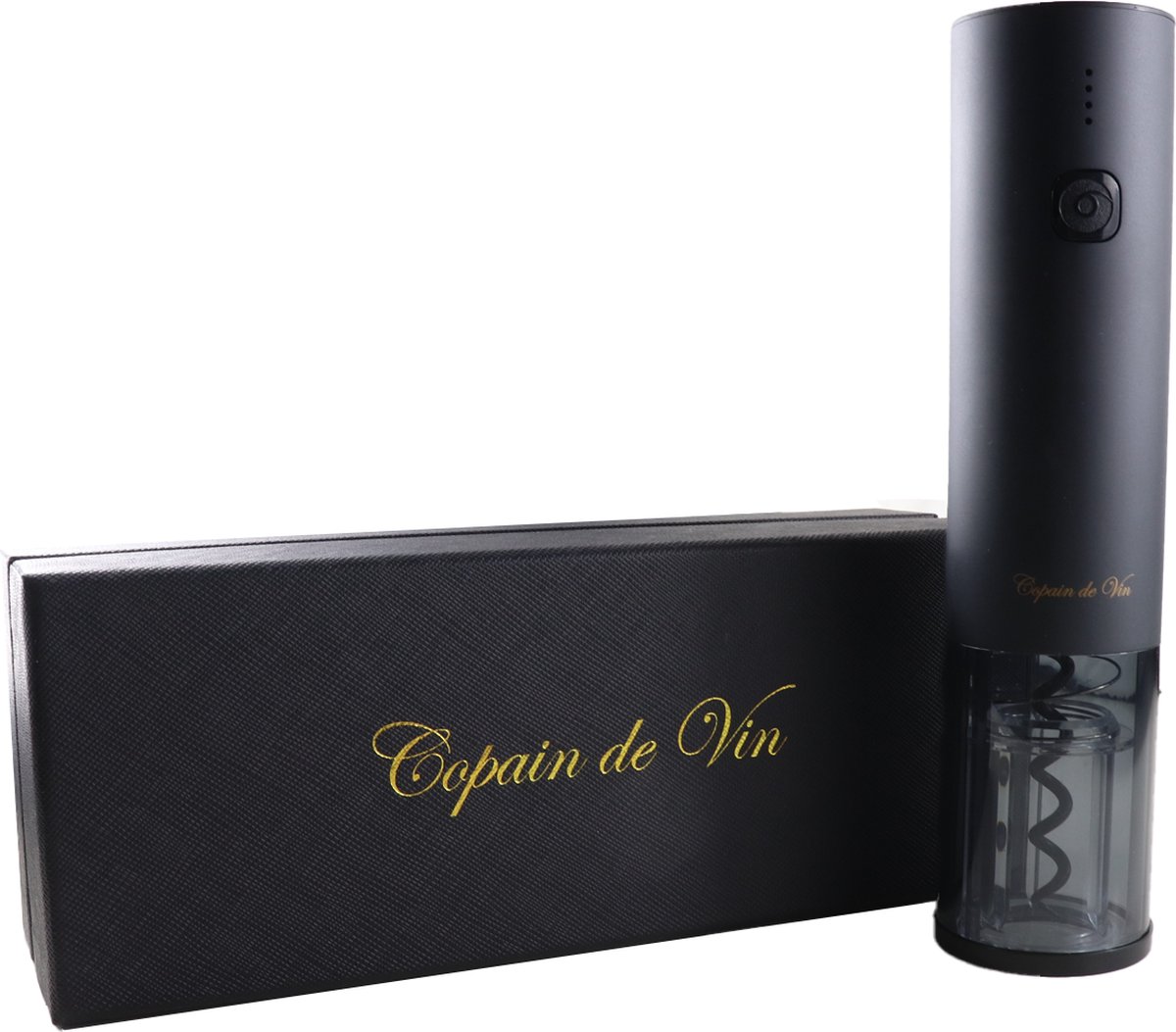 Copain de Vin™ - Electric Corkscrew - Elektrische Kurkentrekker - Kurkentrekker Wijn - Wijnopener - Wijnaccessoires - Wijncadeau