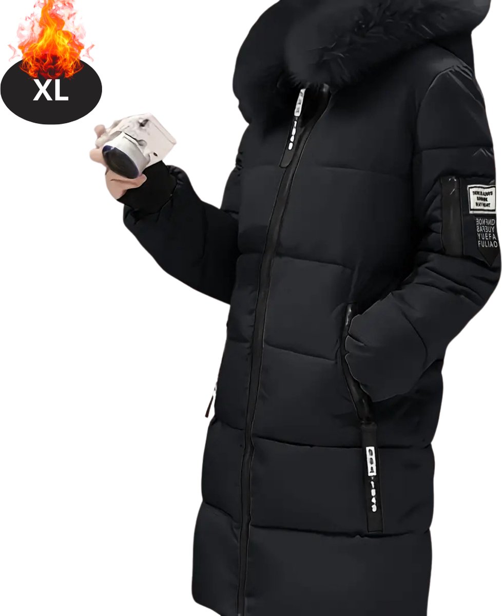 Livano Winterjas Parka Dames Winter Jas Volwassen Stijlvol Zwart